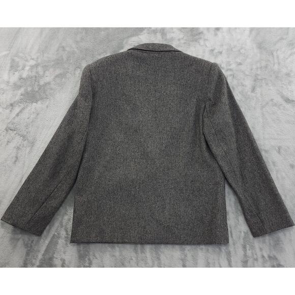 Vintage Boston Traveler Wool Single Button Blazer Size 9-10 Gray Preppy Office - Picture 2 of 8